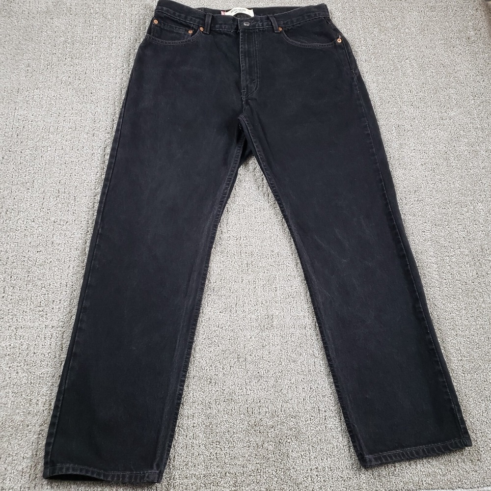 Vintage Levis 505 Jeans Mens 36x30 (fit 34x30) Black Straight Leg Y2k 2000s